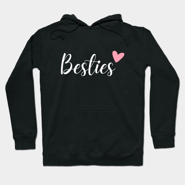 Besties Heart- Part of a Matching Set Hoodie by SubtleTee Apparel